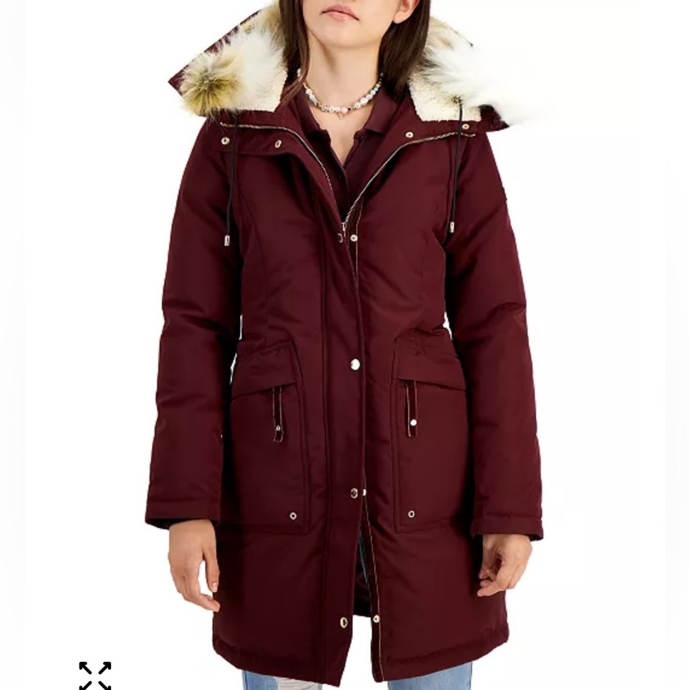 Sam Edelman Women's Faux-Fur-Trim Hooded Down Parka